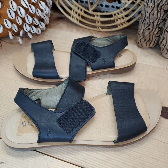 El Naturalista Women's 7/37 Tulip NF30 Ankle Strap Sandal Open Toe Leather Black - Picture 13 of 13